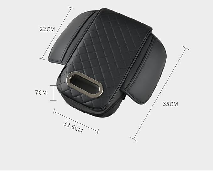 Car Armrest Pad for Hyundai Venue 2020–2025, Center Console Cover with Memory Foam Cushion, Anti-Slip Protector, Arm Rest Cushion Car Interior Accessories,C Red