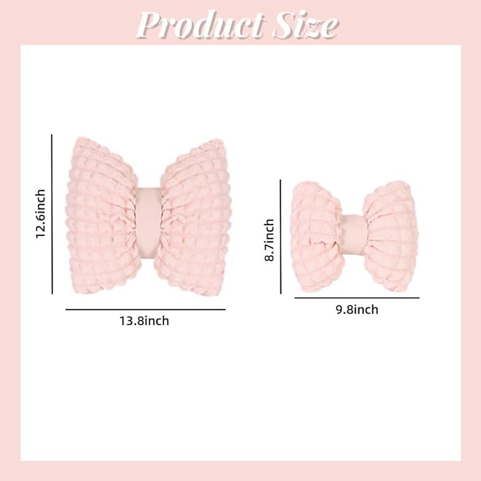 4 Pack Bow Shaped Car Headrest Pillow and Lumbar Support Pillow Cute Butterfly Knot Throw Pillow for Car Driving Seat Decor