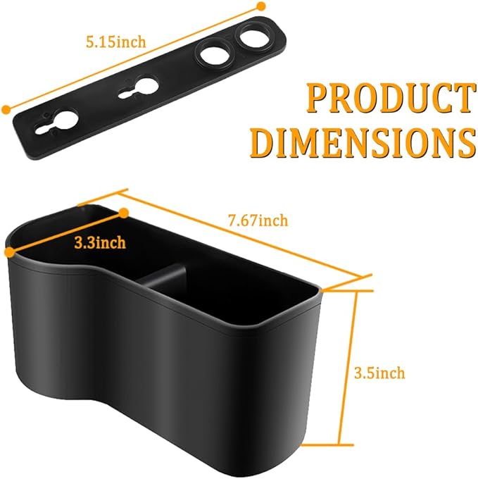2 in 1 Car Seat Back Organizer with 3.2" Cup Holder,Multifunction Car Headrest Seat Back Organizer for Drink Food Tray,Universal Headrest Cup Holder for Most Cars Trucks SUVs