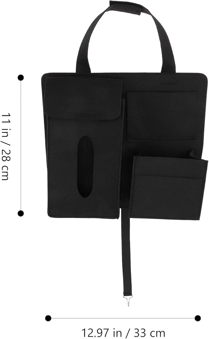 Veemoon Felt Car Seat Back Organizer 2pcs with Hanging Storage Bags, Backseat Storage Pockets for Auto Seats, Sturdy Car Organizer Backseat for Travel and Daily Use