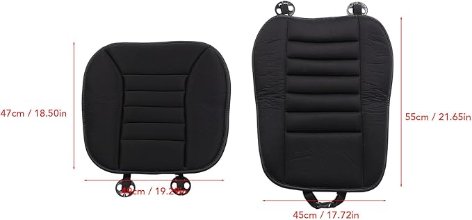 Ejoyous Car Seat Cushion with Back Support Pillow, Memory Foam Driving Seat Cushion and Lumbar Pillow for SUV Trucks Office Chair (Black)