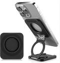 Square Magnetic Phone Holder Stand for MagSafe iPhone Dual Magnets, Removable Phone Adapter Stand Ring Holder for Gym Car Desk Phone Grip for iPhone 17/16/15/14/13/12 Series MagSafe Case All Phones