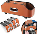 HALOYIVGO Car Seat Back Organizer - Stylish & Functional Storage for Family Adventures - Cup Holders, Tissue Box & Hooks - Perfect for Kids, Road Trips & Travel (Orange)