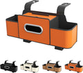 Geshus Backseat Organizers Hanging Storage, Car Seat Back Organizer With Tissue Holder, For Hold Phone,Drinks,Handbag,Compatible With Most Vehicles (Orange)