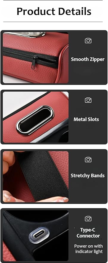 Armrest Pad for Car w/Type-C Charging Interface, Car Center Console Cup Holder, Interior Car Accessories, 2 Sizes& Styles (Upgraded Version, Beige, M: 35×20.5×7cm / 13.78×8.07×2.76’’)