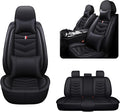 MVRVMV Luxury Car Seat Covers for Ford Explorer 2012-2026, Nappa Leather Auto Seat Cover with 2 Neck Pillows and 2 Lumbar Supports (5 Seat Luxury, Black)
