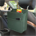 Car Seat Back Organizer, Leather Multipurpose Hanging Vehicle Backseat Headrest Storage Bag, Automotive Pouch Pocket Organizer for Kids & Adults, Universal for Truck SUV Sedan (Green)