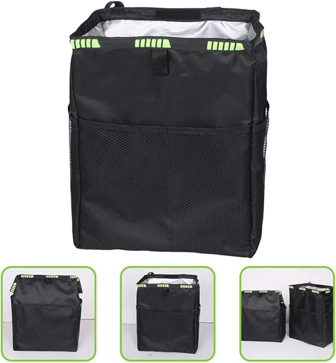 Waterproof Car Seat Back Organizer Large Capacity Hanging Storage Bag with Trash Bin and Cup Holder for Backseat Passenger Car Interior Accessories