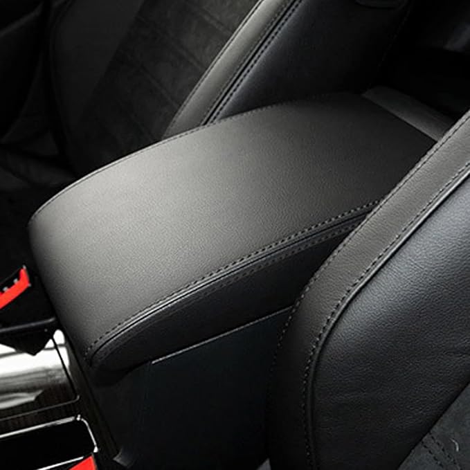 Fit for VW Passat 2010-2015, Center Console Cover, Leather Armrest Cushion Pad Middle Console Cover, Easy to Use
