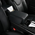 Car Arm Rest Cover Pad for Toyota Camry 2012 2013 2014 2015 2016 2017, Leather Memory Foam Center Console Cushion with 2 Storage Bags and a Tissue Box Universal Car Interior Accessories
