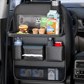 Car Backseat Organizer with Tray – Back of Car Seat Organizer & Storage, Multifunction Seat Back Organizer Storage Bags for Tablet, Snacks, Drinks, Tissues... | Waterproof, Universal Fit | 1 Pack
