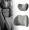 Car Lumbar Support Pillow and Car Neck Pillow for Mercedes-Benz ML-Class (W164), Ergonomic Car Seat Headrest Lumbar Cushion for Back Pain Relief,Black-Lumbar Cushion
