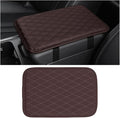 Car Center Console Cover, Leather Memory Foam Vehicle Arm Rest Cushion Pad, Waterproof Automotive Interior Armrest Seat Box Protector Accessories, Universal for SUV, Sedan, Truck (Coffee)