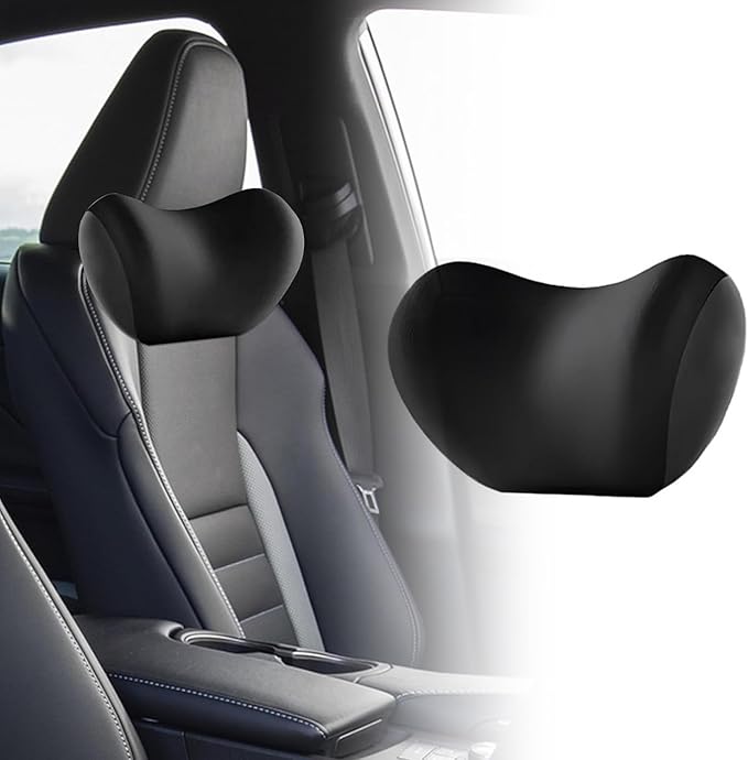 Car Lumbar Support Pillow and Car Neck Pillow for Mercedes-Benz ML-Class (W164), Ergonomic Car Seat Headrest Lumbar Cushion for Back Pain Relief,Black-Lumbar Cushion