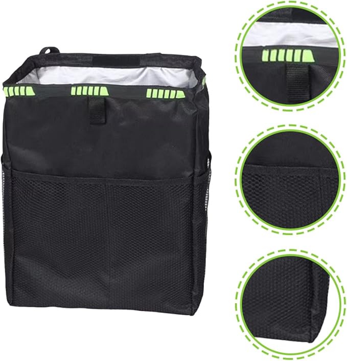 Waterproof Car Seat Back Organizer Large Capacity Hanging Storage Bag with Trash Bin and Cup Holder for Backseat Passenger Car Interior Accessories