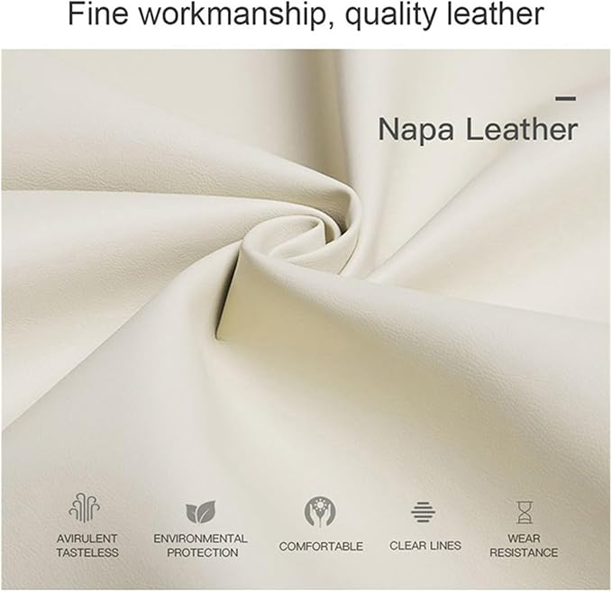 Luxury NAPPA Headrest Compatible For Mercedes Maybach S-Class Leather Lumbar Pillows Car Neck Travel Seat Cushion Support Car Accessories(Beige blue)