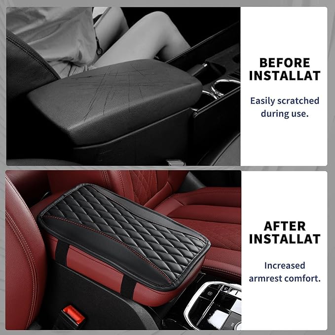 Auto Center Console Pad for Mitsubishi L200 5th(2015-2019) Accessories Car Armrest Cushion Protects Your armrest and Feels Comfortable on Your Elbows and arms