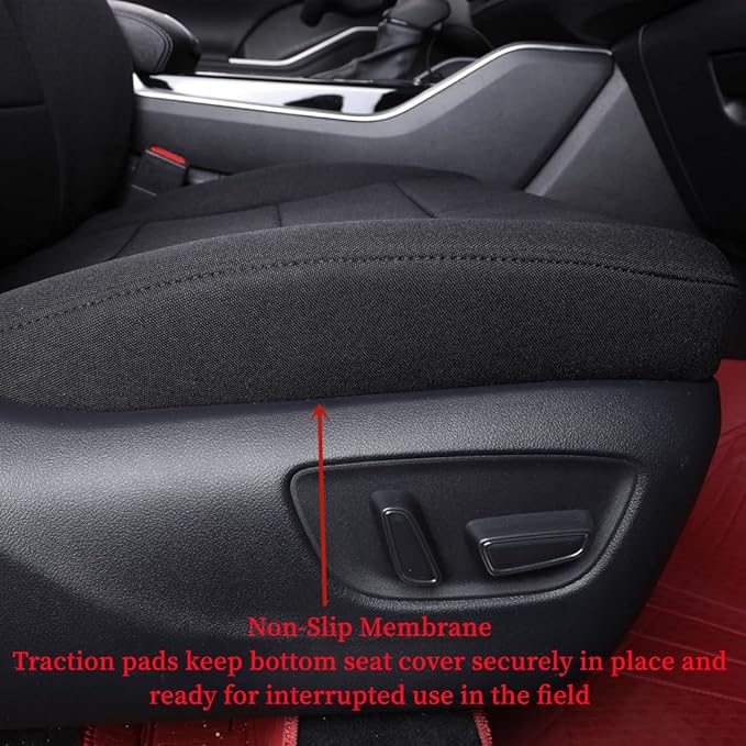 coverdream Custom Seat Covers Compatible with Select Toyota Highlander 2014 2015 2016 2017 2018 2019,Three Row,Second Row Captain Chair (Black,Full Set)