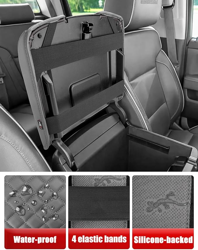 KBH Center Console Armrest Cover for Chevy Suburban Tahoe & GMC Yukon 2015-2020, Silverado & Sierra 1500 2500 3500 2014-2018, Bucket Seat, Customized Arm Rest Lid Protective Cushion, PU Leather