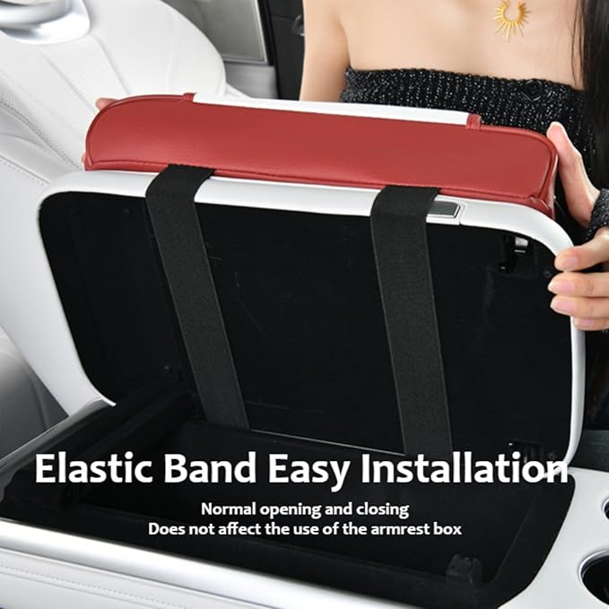 Armrest Pad for Car w/Type-C Charging Interface, Car Center Console Cup Holder, Interior Car Accessories, 2 Sizes& Styles (Upgraded Version, Beige, M: 35×20.5×7cm / 13.78×8.07×2.76’’)