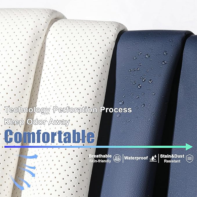 AREKA 2 Seat Covers for Honda Civic 2002-2026 Breathable Car Seat Covers,Anti-Slip Waterproof Car Seat Protectors with Airbag,Automotive Vehicle Cushion with Storage Pockets (Standard,Blue)