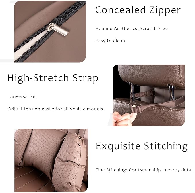 Car Neck Pillow & Lumbar Support for Mazda MX-5 Miata 2019-2023 Ergonomic Breathable Mesh Auto Seat Back Cushion Headrest,Black-Neck Pillow