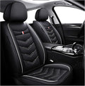 MVRVMV 2-Seat Car Seat Covers for Ford Explorer 2012-2026, Waterproof Non-Slip Wear-Resistant Leather Seat Cover (2 Seat Standard, Black-White)