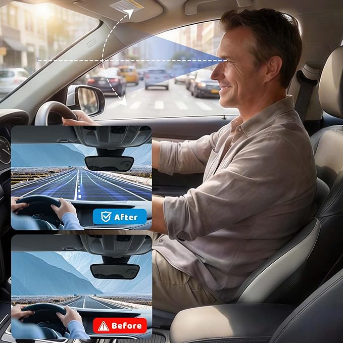Memory Foma Car Seat Cushion Reducing Sciatica Pressure, Truck Driver Long Travel Hemorrhoid Pillow, Ergonomic Non Slip Wheelchair Cushions, Comfort Office Home Chair Back Pad