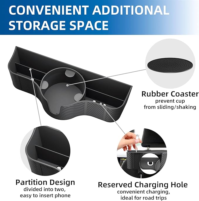 3-in-1 Car Headrest Backseat Organizer with 3.7" Backseat Cup Holder for Car, Seat Back Organizer with Hooks