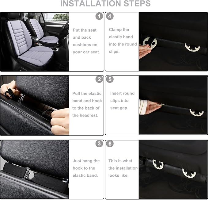 Car Seat Cushion with Lumbar Support Pillow, Memory Foam Design for Pain Relief and Enhanced Comfort, Ergonomic Support for Long Sitting