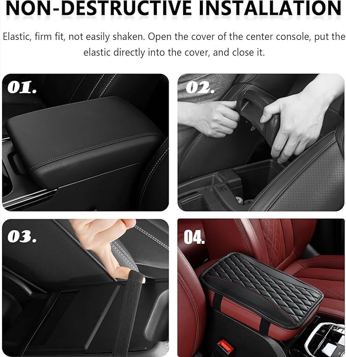 Auto Center Console Pad for Nissa-n Leaf(2017-) Accessories Car Armrest Cushion Protects Your armrest and Feels Comfortable on Your Elbows and arms