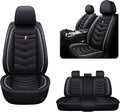 MVRVMV 5-Seat Car Seat Covers for Ford Explorer 2012-2026, Waterproof Non-Slip Wear-Resistant Leather Seat Cover (5 Seat Standard, Black-White)