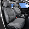 Coverado Universal Seat Covers Front, 2-Pack Waterproof Seat Covers for Cars, Universal Nappa Leather Car Seat Covers with Head Pillow, Auto Protectors Fit for Most Sedans SUV Pick-up Truck-Gray