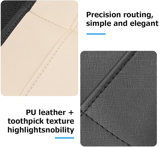 Car Seat Back Organizer, Multipurpose Leather Vehicle Backseat Hanging Bag Holder with Pockets, Large Capacity Automotive Interior Storage Box Accessories, Universal Fit (Brown Red)
