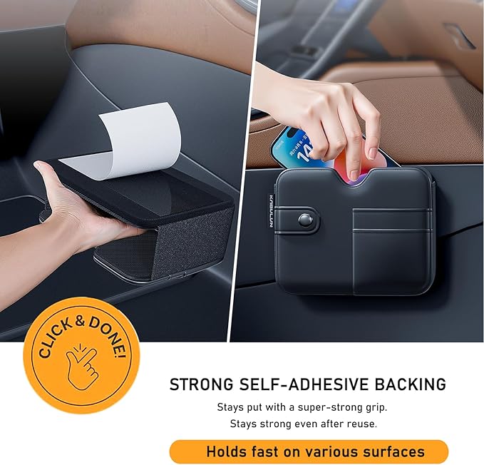 Tumecos Foldable Car Storage Box with Glasses Clip,Multifunctional Seat Back Organizer,Trash Can, Auto Door Side Pocket,Storage Bag,Car Accessories Organizer Box
