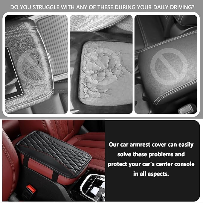 Auto Center Console Pad for Jeep Cherokee KK(2008-2013) Accessories Car Armrest Cushion Protects Your armrest and Feels Comfortable on Your Elbows and arms