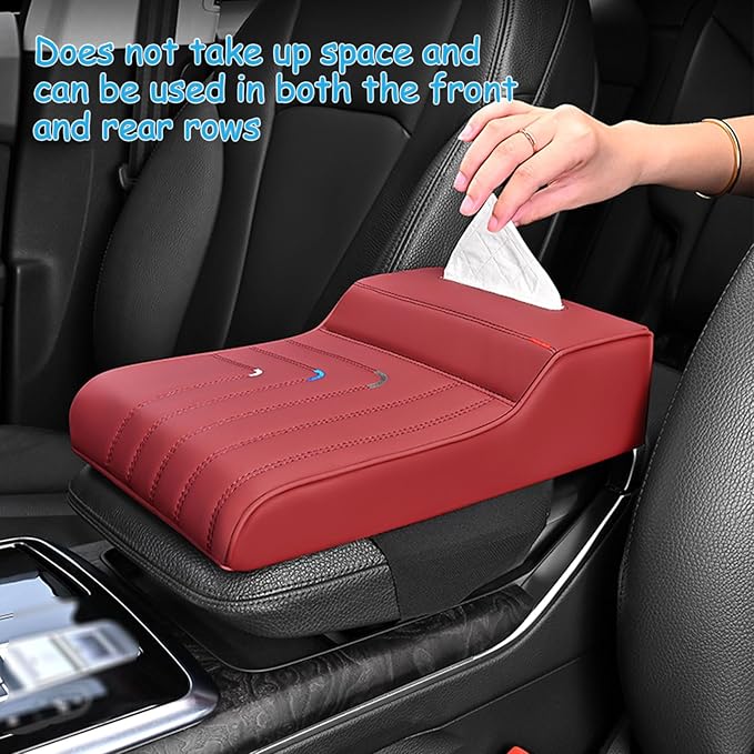 Car Center Console Armrest Pillow for Toyota Camry Auris Aygo Yaris Corolla Supra Highlander,Auto Anti-Scratch Memory Foam Center Console Pad,Leather Arm Rest Protector Cushion,Blue