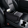 Multifunctional PU Leather Car Armrest Box Mat with Central Elbow,2026 New Universal Car Armrest Cover/Cushion/Organizer,5 in 1 Center Console Pad with Cup Holder,Fit for Most Cars, Suvs, Trucks