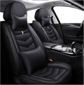MVRVMV Luxury Car Seat Covers for Ford Explorer 2012-2026, Nappa Leather Auto Seat Cover with 2 Neck Pillows and 2 Lumbar Supports (2 Seat Luxury, Black)