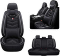 MVRVMV Luxury Car Seat Covers for Ford Explorer 2012-2026, Nappa Leather Auto Seat Cover with 2 Neck Pillows and 2 Lumbar Supports (5 Seat Luxury, Black-White)