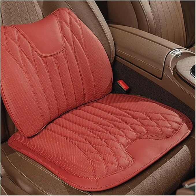 KAnduo M Car Seat Cushion for BMW All Model I3 I4 I8 X1 X2 X3 X4 X5 X5M X6 X7 Z4 Car Lumbar Support Pillow Auto Seat Waist Back Cushion Y (Color : Red A)
