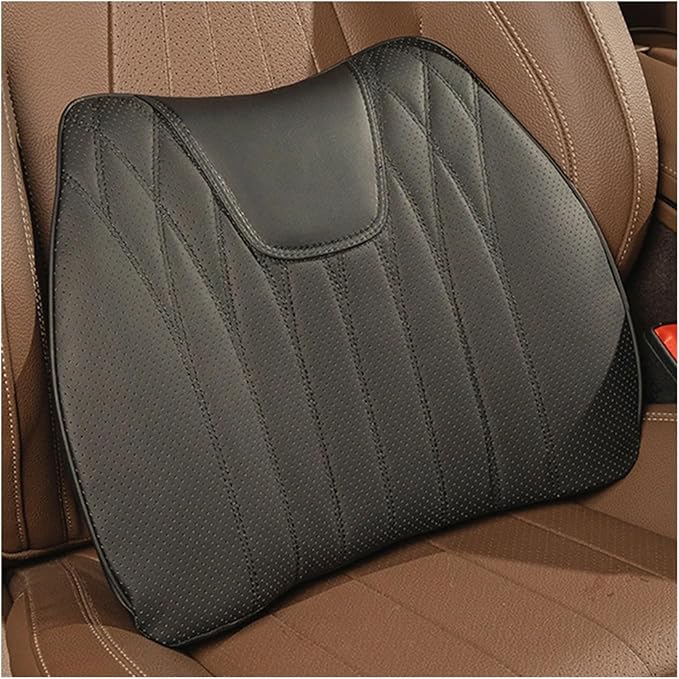 KAnduo M Car Seat Cushion for BMW All Model I3 I4 I8 X1 X2 X3 X4 X5 X5M X6 X7 Z4 Car Lumbar Support Pillow Auto Seat Waist Back Cushion Y (Color : Black C)