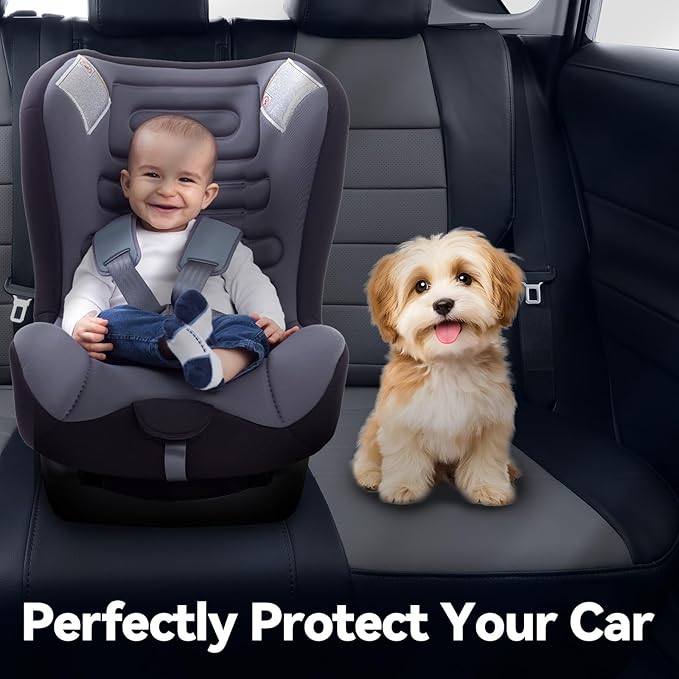 Full Set Highlander Seat Covers for 2020-2026 Toyota Highlander Suv Seat Cushion,2nd Row Captain Chair,Fully Covered,Luxury Waterproof Leather Car Seat Protector,Fit Like A Glove (Black & Gray)