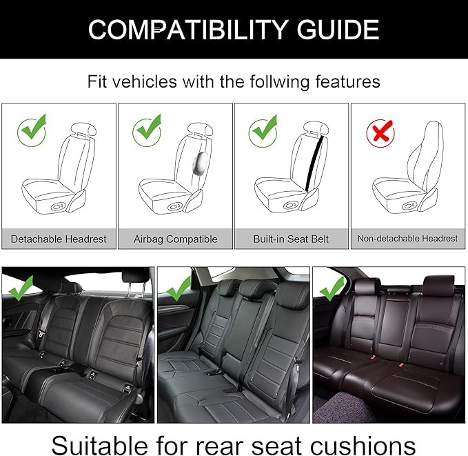 BaoLL 2PCs Front Car Seat Covers, Leather Seat Covers with Steering Wheel Cover and Two Seat Belt Pads, Waterproof Seat Covers for Cars Universal Fit 95% Vehicles (Pink)