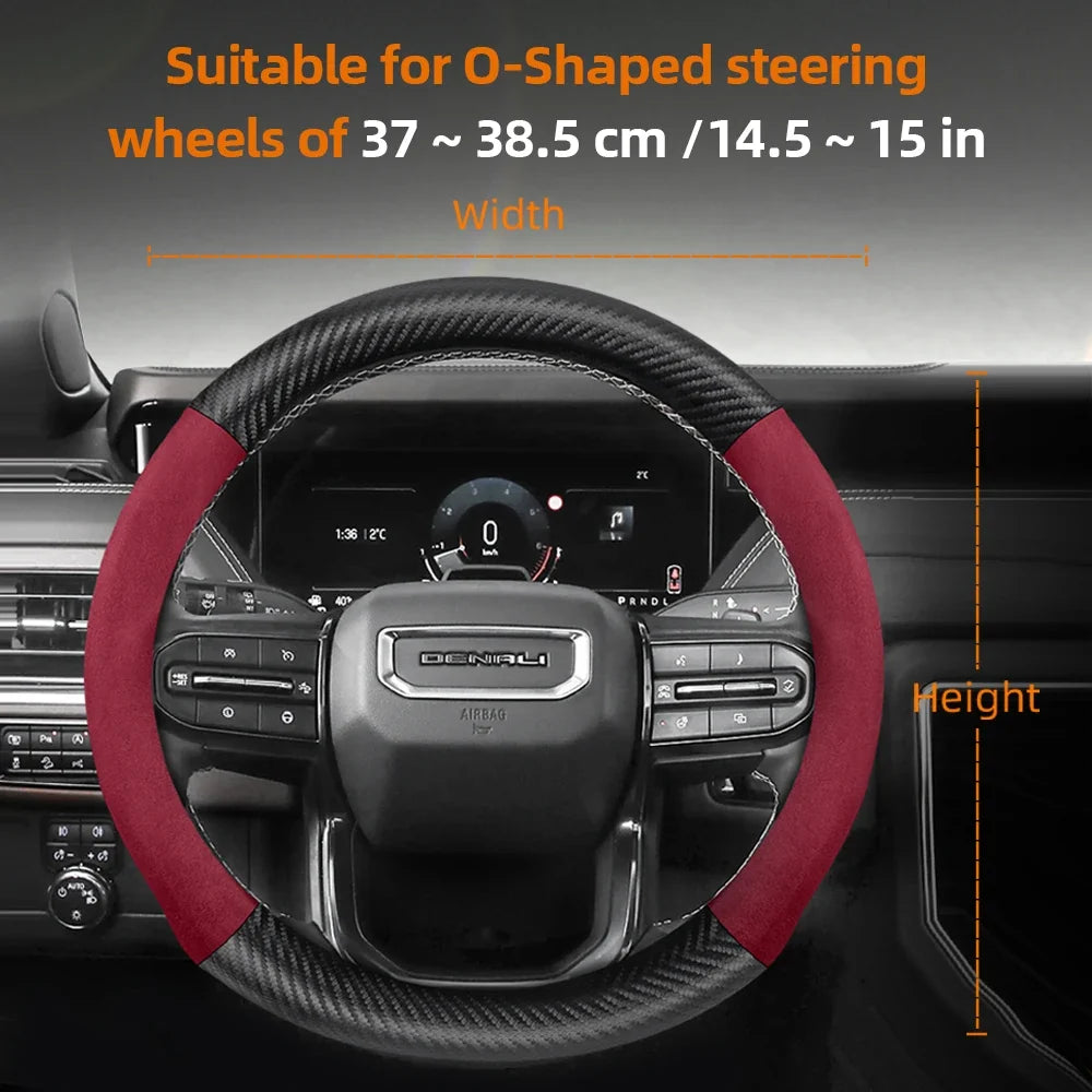 GMC Suede Carbon Fibre Steering Wheel Cover