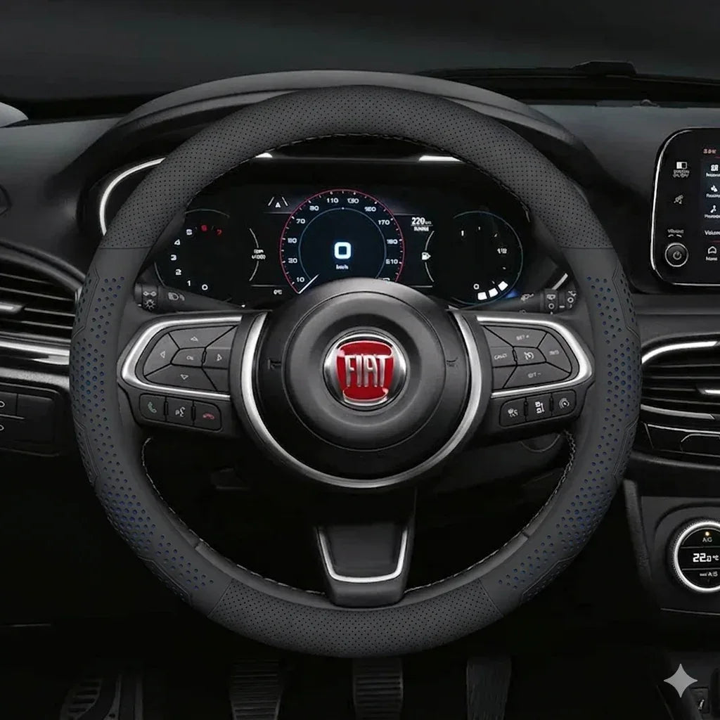 Fiat Breathable Leather Steering Wheel Cover