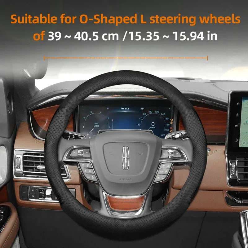 Lincoln Ultra-Thin Breathable Leather Steering Wheel Cover