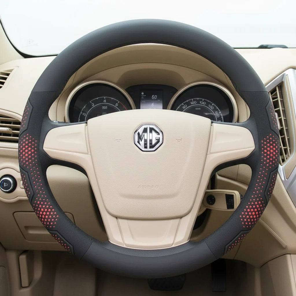 MG Carbon Fiber Suede Steering Wheel Cover