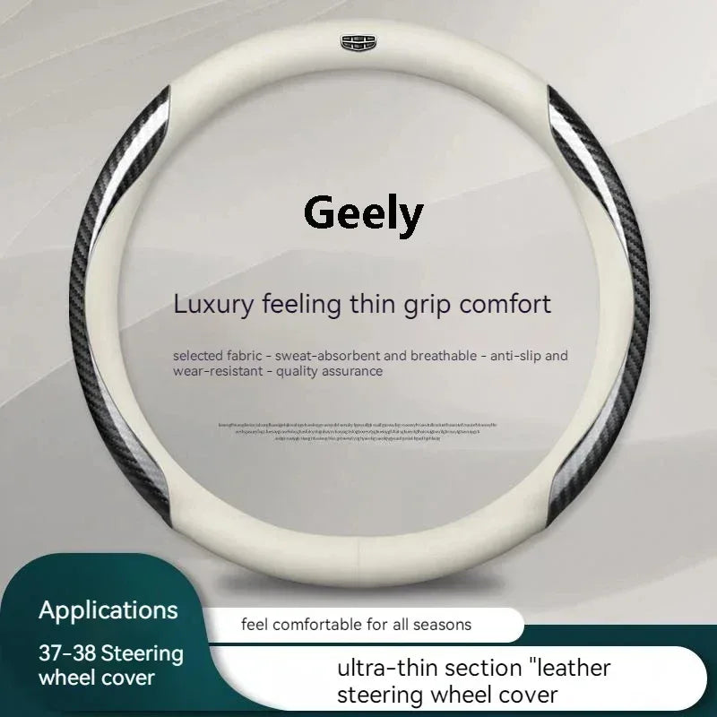 Geely Carbon Fiber Leather Steering Wheel Cover