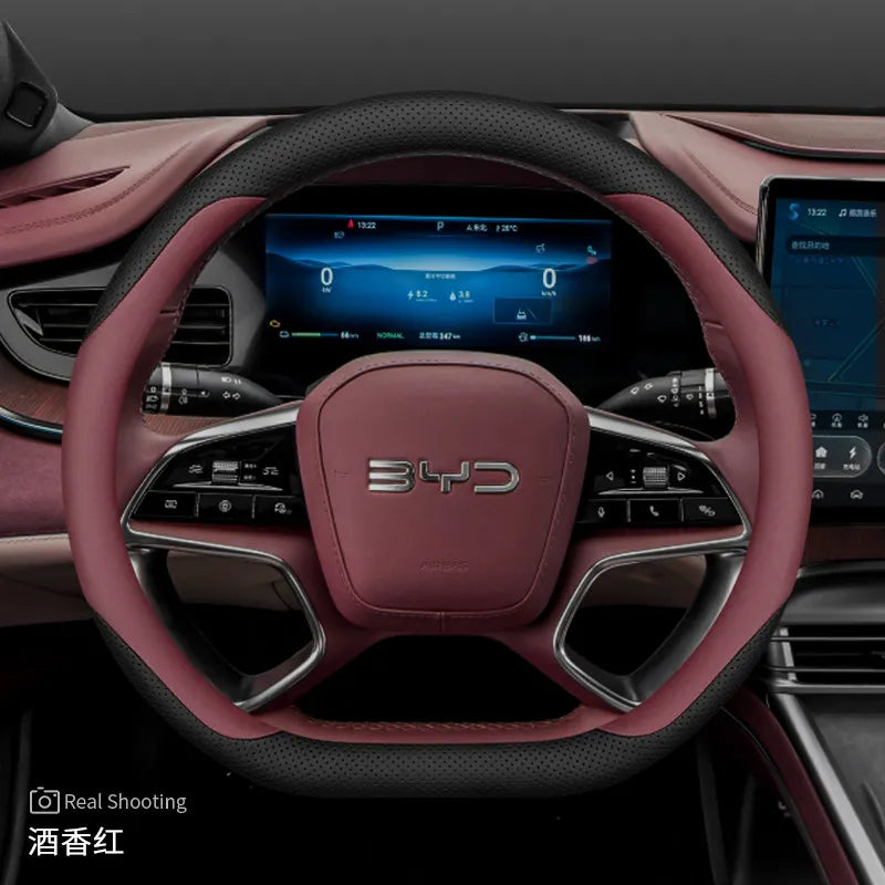 BYD Non-Slip Leather Steering Wheel Cover